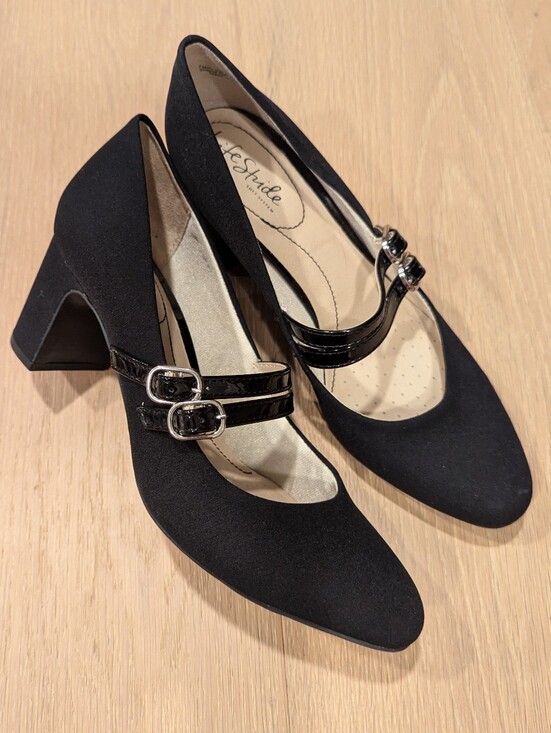 Life Stride Shoes - Life Stride Black Mary Jane Block Heel Pumps